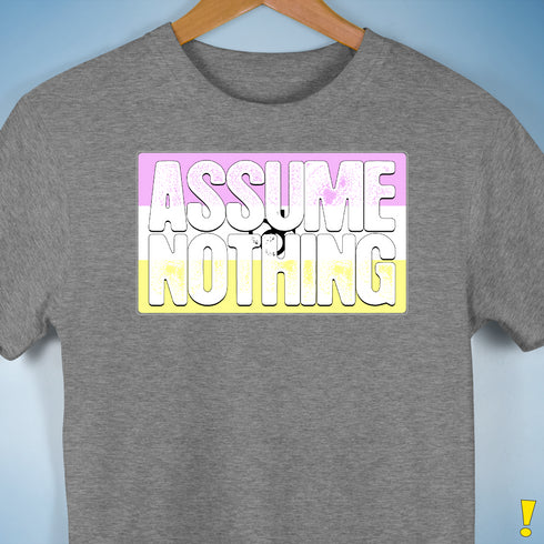 Assume Nothing Twink Pride Flag Premium Unisex T-Shirt - Grey Heather